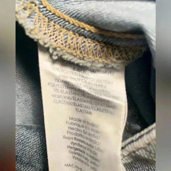 CHAPS Ralph Lauren mild wash blue 6 button 2 pocket denim  skirt 14 - Picture 5 of 5